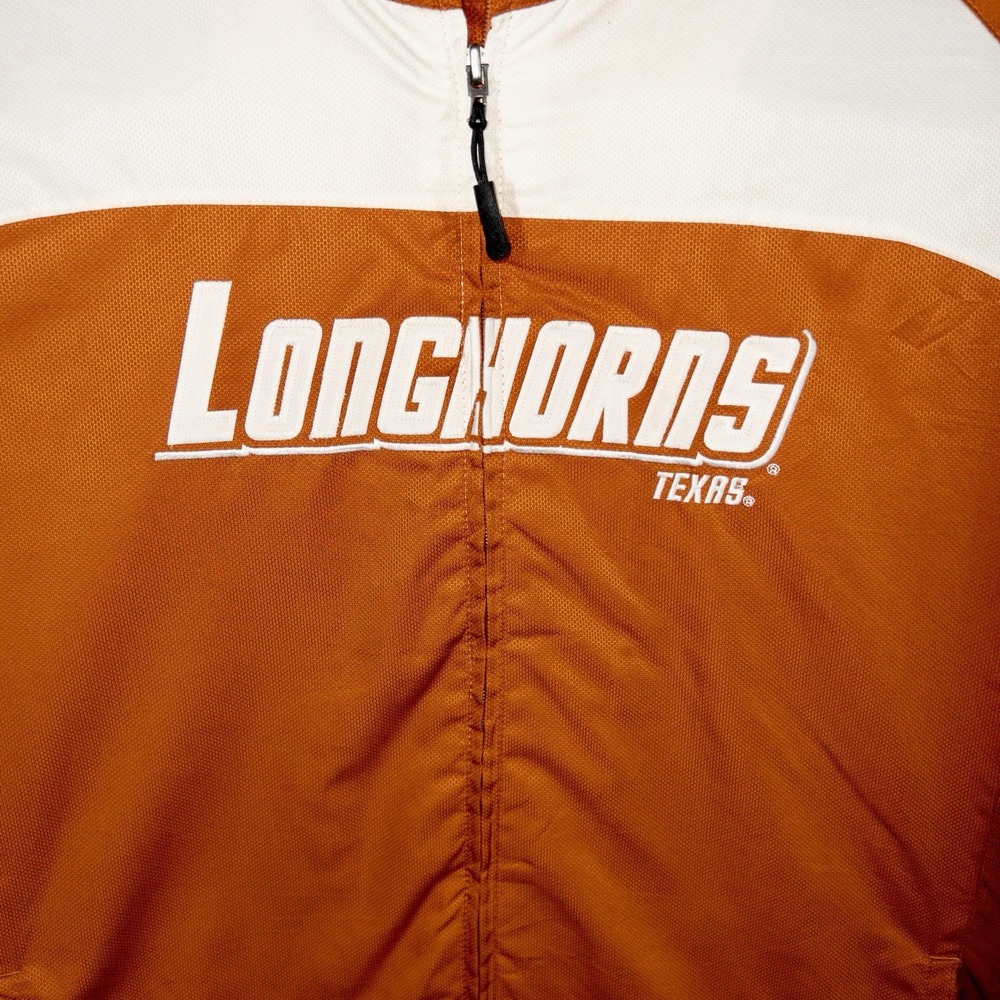 Majestic Texas Longhorns Fleece Lined All Weather Full Zip Jacket Mens Large - Picture 3 of 9